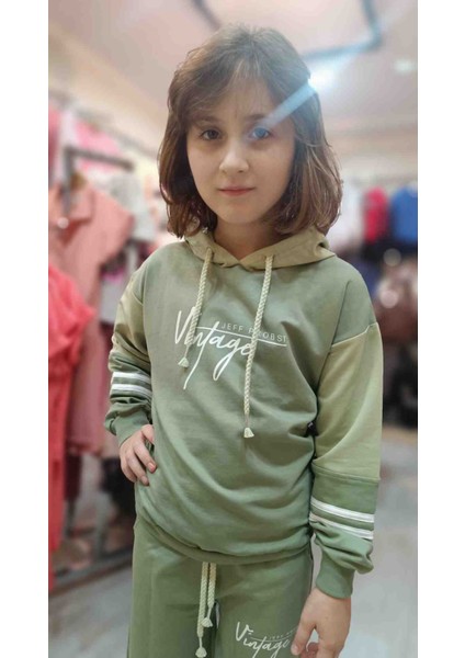 Kız Çocuk Sweatshirt Ispanya Paça Eşofman Altı Takım