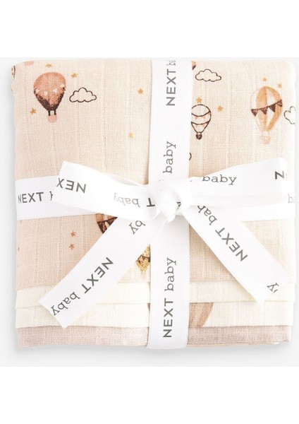 % 100 Pamuklu Sıcak Hava Balonu Desenli 4’lü Müslin Set fiyatları
