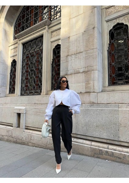 Paçası Cırtlı Pantolon - Siyah fırsatları