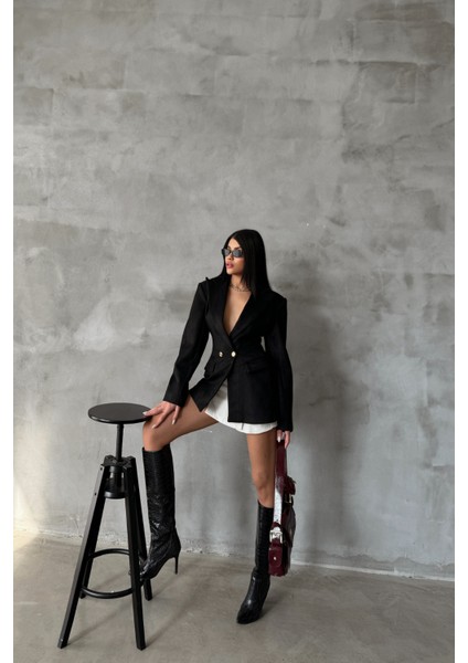 Siyah Kum Saati Model Ceket