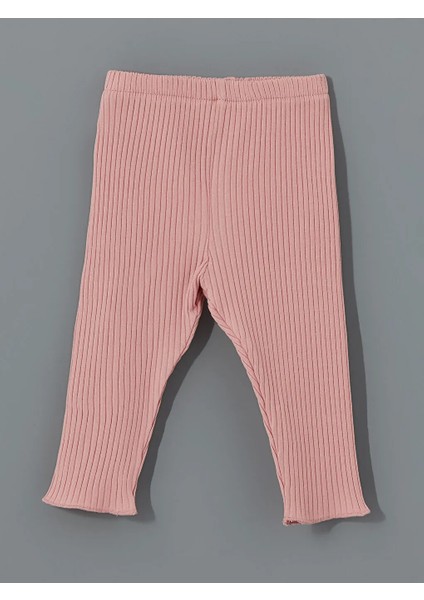 Lcw Baby Ekru Bisiklet Yaka Nakışlı Kız Bebek Gömlek ve Tayt 2'li T T modelleri