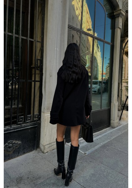 Siyah Düğmeli Kaşe Ceket indirimleri