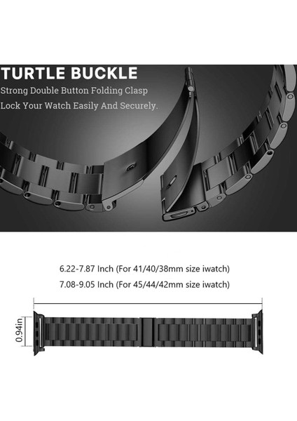 Apple Watch Seri 10 46MM Uyumlu Paslanmaz Çelik Akıllı Saat Kordonu