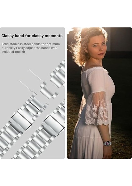 Huawei Watch Gt 3 Elegant 42MM Uyumlu 20MM Paslanmaz Çelik Akıllı Saat Kordonu indirimleri