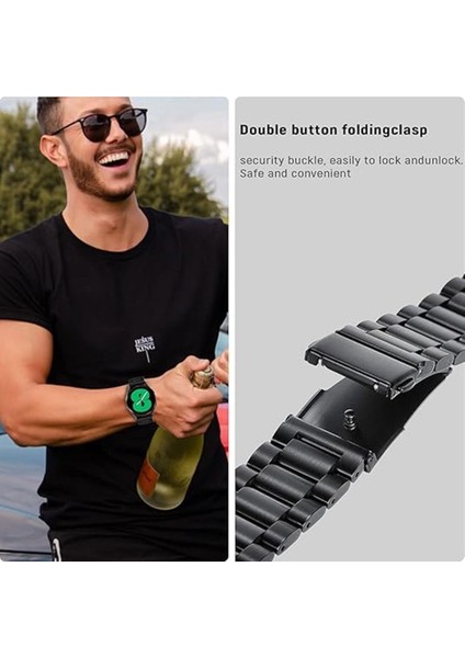 Samsung Galaxy Watch 46MM / Watch 3 45MM / Gear S3 Uyumlu 22MM Paslanmaz Çelik Akıllı Saat Kordonu fırsatları
