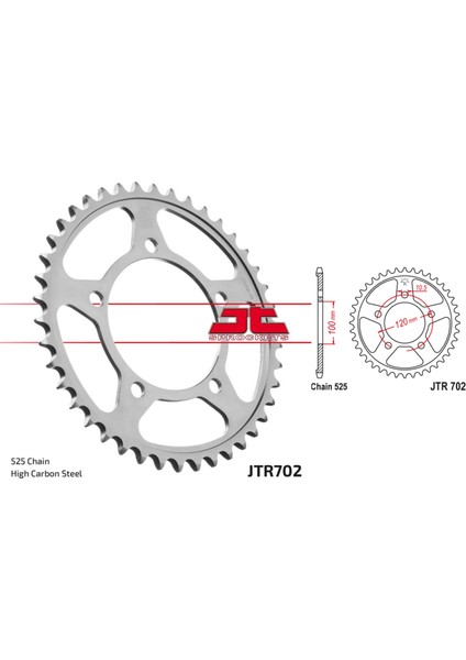 Arka Dişli / Aprılıa / Caponord / 1200CC / (Dişli Sayısı : Orijinal-1) / 2013-2014-2015-2016-2017