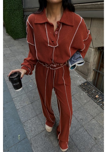 Kiremit Şönil Kumaş Biyeli Takım modelleri