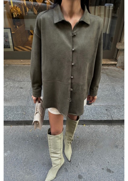 Haki Marka Model Süet Gömlek modelleri