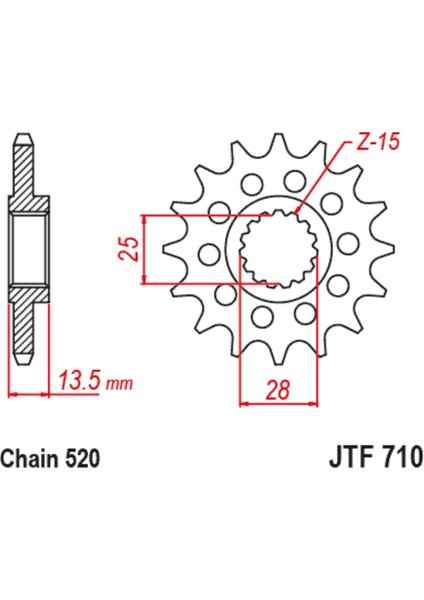Ön Dişli (Kauçuklu Veya Kauçuksuz) / Aprılıa / Tuareg / 660CC / (Orijinal Dişli Sayısı) / 2022-2023-2024