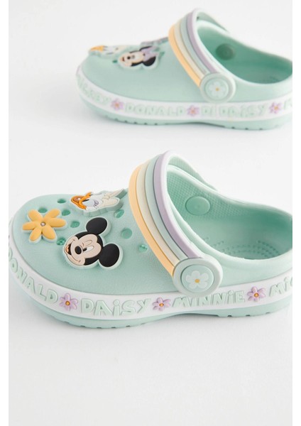 Disney Karakterli Lisanslı Yeşil Mini Mouse Detaylı Kaydırmaz Tabanlı Terlik ALY01005