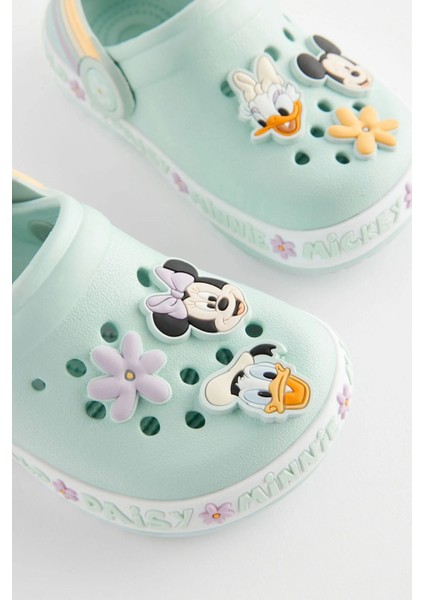 Disney Karakterli Lisanslı Yeşil Mini Mouse Detaylı Kaydırmaz Tabanlı Terlik ALY01005