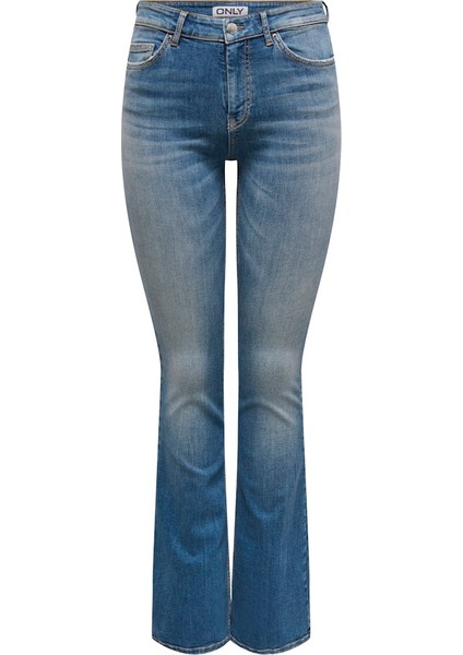 Onlblush Mıd Flared Dnm DOT741 Noos Kadın Jean Pantolon 15339447 Medium Blue Denim
