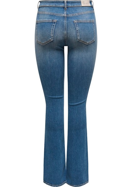 Onlblush Mıd Flared Dnm DOT741 Noos Kadın Jean Pantolon 15339447 Medium Blue Denim