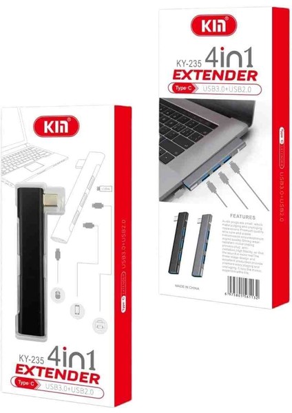 Laptop /macbooklat Için 4in 1 Type C To USB Hub Type C USB Çoğaltıcı