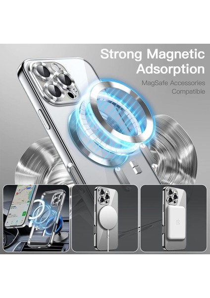 Apple iPhone 16 Pro Max Kılıf Magsafe Özelilkli Kamera Lens Koruma Özellikli Kilif