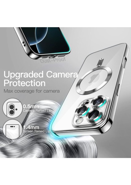 Apple iPhone 16 Pro Max Kılıf Magsafe Özelilkli Kamera Lens Koruma Özellikli Kilif