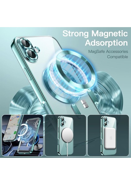 Apple iPhone 16 Kılıf Magsafe Özelilkli Kamera Lens Koruma Özellikli Kilif