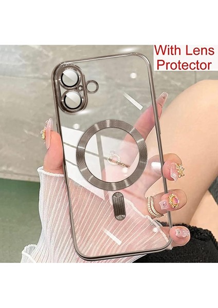 Apple iPhone 16 Kılıf Magsafe Özelilkli Kamera Lens Koruma Özellikli Kilif
