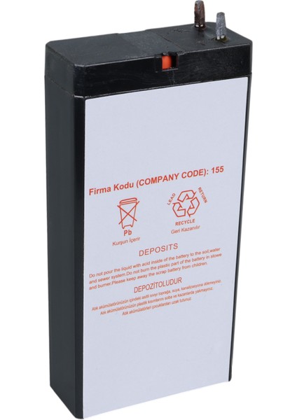 Yh-42.3 4 Volt - 2.3 Amper Kuru Akü (50 x 100 x 22 Mm)