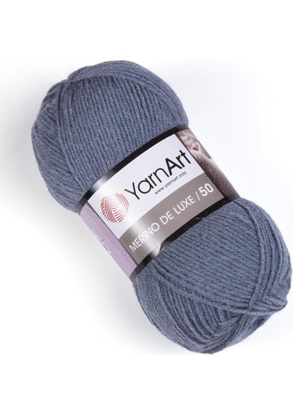 Merıno De Luxe 50 - El Örgü İpi Koyu Gri-3764
