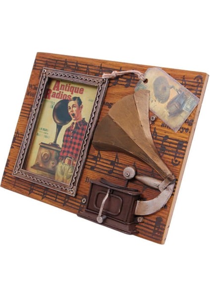 Dekoratif Metal Çerçeve Gramofon Dekorlu fiyatları