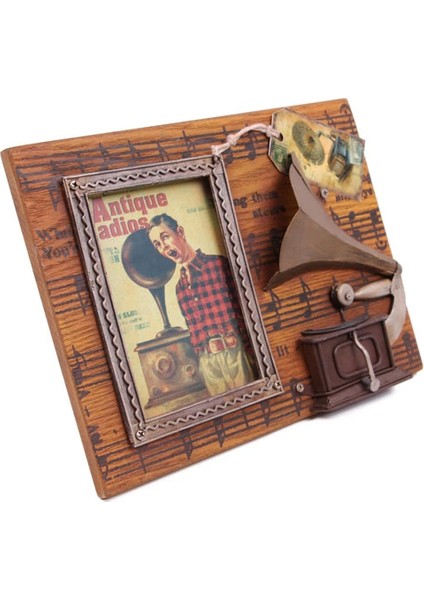 Dekoratif Metal Çerçeve Gramofon Dekorlu indirimleri