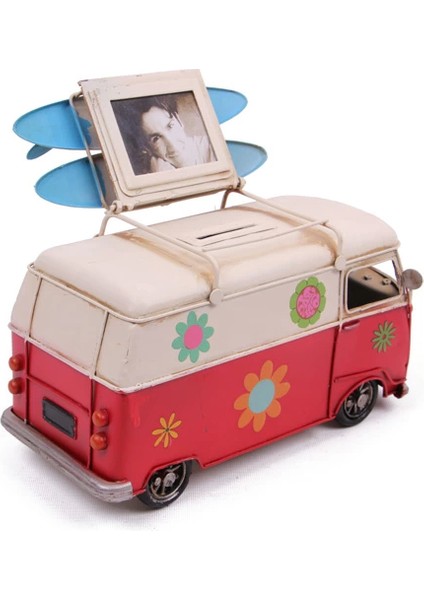 Dekoratif Metal Minibüs Çerçeveli ve Kumbaralı modelleri