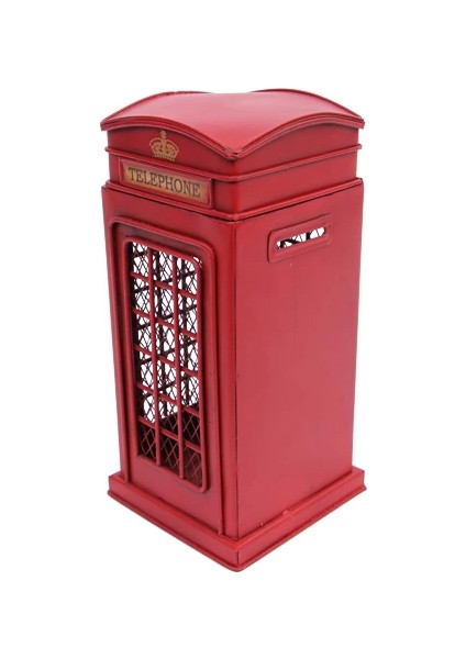 Dekoratif Metal Telefon Kulübesi Kumbaralı fiyatları