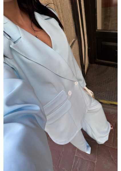 Bebe Mavi Tasarım Etiket Detaylı Ceket Pantolon Takım fiyatları