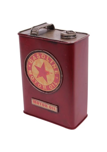 Dekoratif Metal Yakıt Bidonu Kumbaralı