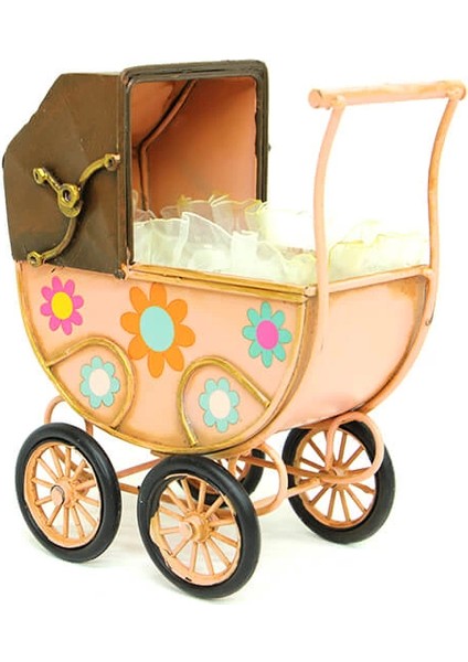 Dekoratif Metal Bebek Arabası