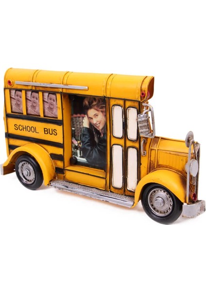 Dekoratif Metal Çerçeve Okul Otobüsü Temalı fırsatları