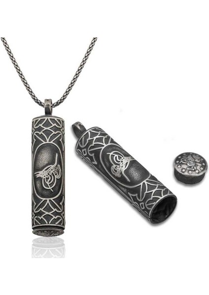 Gümüş Içi Açılabilen Tuğralı Silindir Muskalık