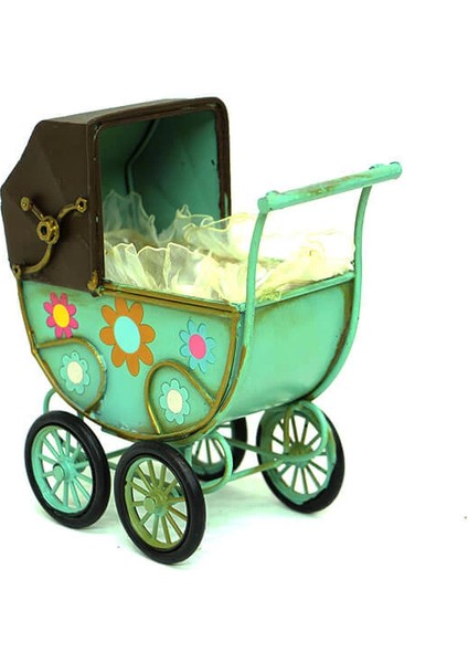 Dekoratif Metal Bebek Arabası