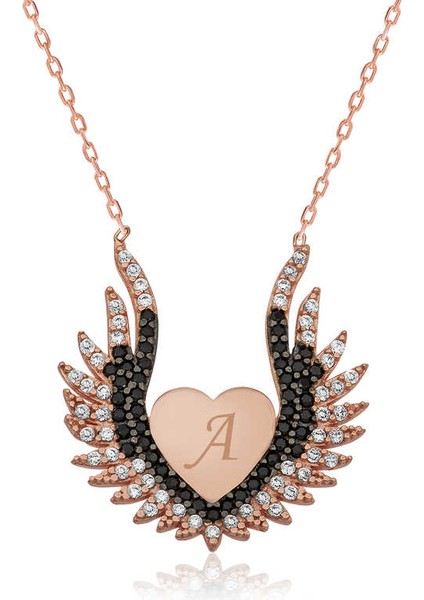 Gümüş Kalpli Melek Kanadı Bayan Kolye fiyatları