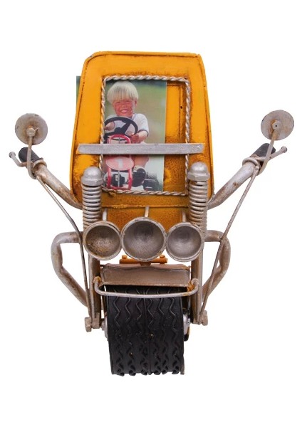 Dekoratif Metal Çerçeve Motosiklet Temalı