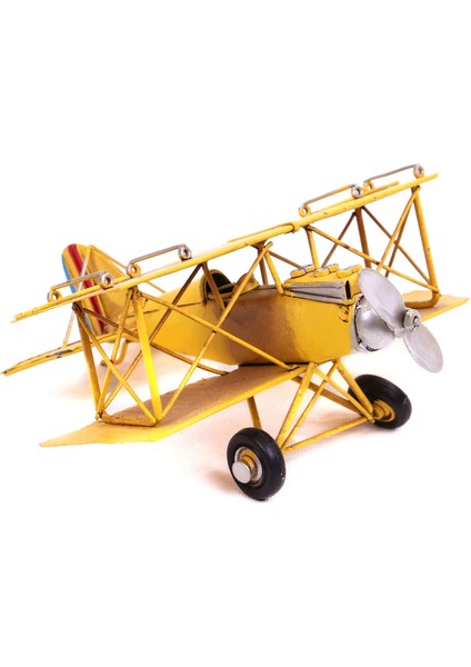 Dekoratif Metal Uçak Çift Kanatlı