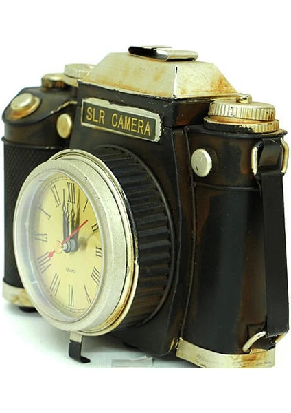 Dekoratif Metal Fotoğraf Makinesi Saatli fiyatları