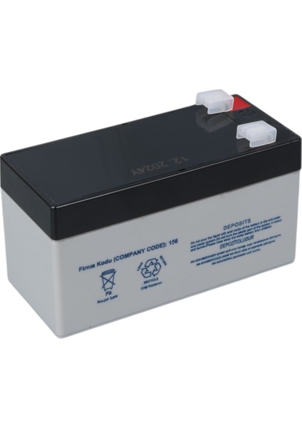 YH-121.3 12 Volt - 1.3 Amper Akü (97 x 43 x 52 Mm)