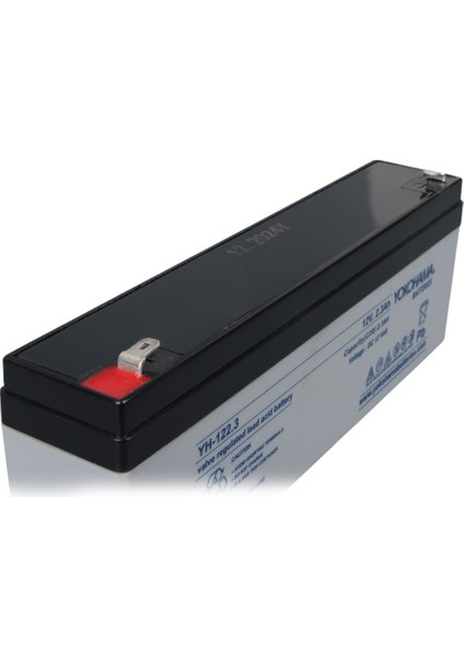 YH-122.3 12 Volt - 2.3 Amper Yatık Uzun Akü (176 x 61 x 33 Mm)