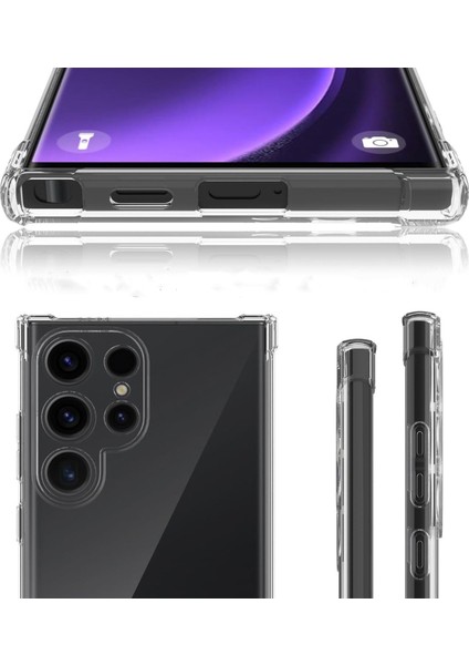 Caseworld Samsung Galaxy S25 Ultra Kapak Kamera Korumalı Airbag Antishock Köşe Korumalı Şeffaf Silikon Kılıf fiyatları