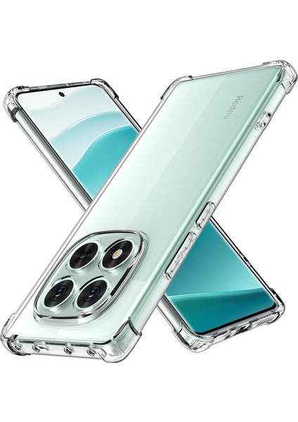 Caseworld Xiaomi Redmi Note 14 Pro Plus 5g Kapak Kamera Korumalı Airbag Antishock Köşe Korumalı Şeffaf Silikon Kılıf