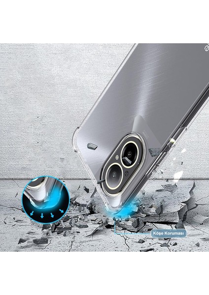 Caseworld Realme 12 Lite Kapak Kamera Korumalı Airbag Antishock Köşe Korumalı Şeffaf Silikon Kılıf modelleri