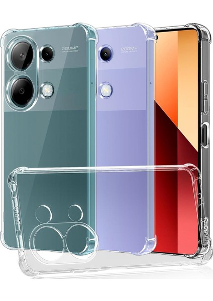 Caseworld Xiaomi Poco M6 Pro 4g Kapak Kamera Korumalı Airbag Antishock Köşe Korumalı Şeffaf Silikon Kılıf