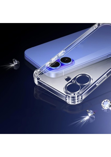 Caseworld Apple iPhone 16 Plus Kapak Kamera Korumalı Airbag Antishock Köşe Korumalı Şeffaf Silikon Kılıf