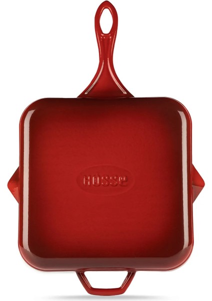 Hskgtv 2828 Kare Grill Döküm Tava 28X28 cm Yardımcı Kulplu Kırmızı fırsatları