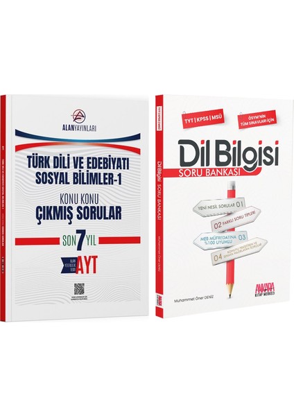 Alan Ayt Türk Dili ve Edebiyatı Sosyal Bilimler 1 Konu Konu Çıkmış Sorular ve Akm Dil Bilgisi Soru Bankası Seti