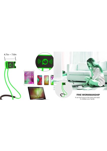 Telefon Tutucu Boyunluk Akrobat - Esnek Telefon Tutucu - Telefon & Tablet Standı - Portatif Telefon Boyunluğu - Akrobat Boyunluk Tablet Telefon Tutucu