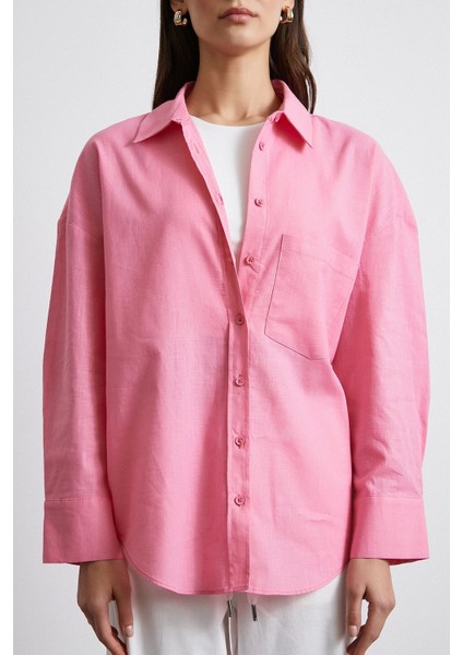 Lendy Keten Gömlek Pembe indirimleri