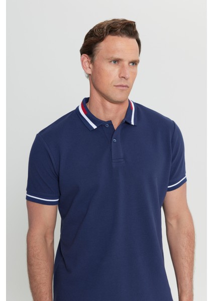 Slim Fit Dar Kesim %100 Pamuk Polo Yaka Tişört fırsatları